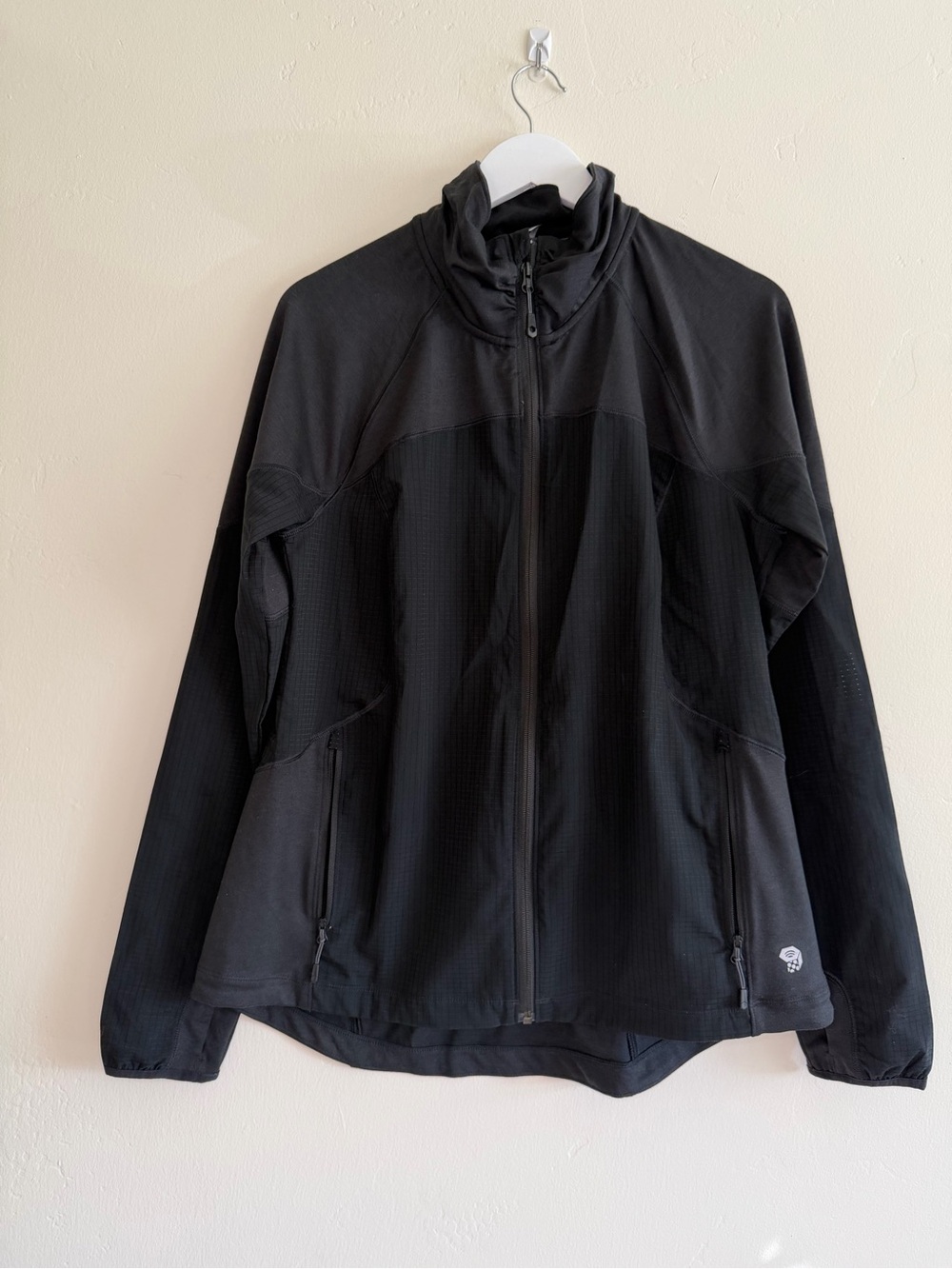 Mountain Hardwear Women’s Size XL Mistrala Lightweight Jacket Black Pockets